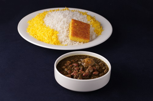 چلو خورشت قرمه سبزی