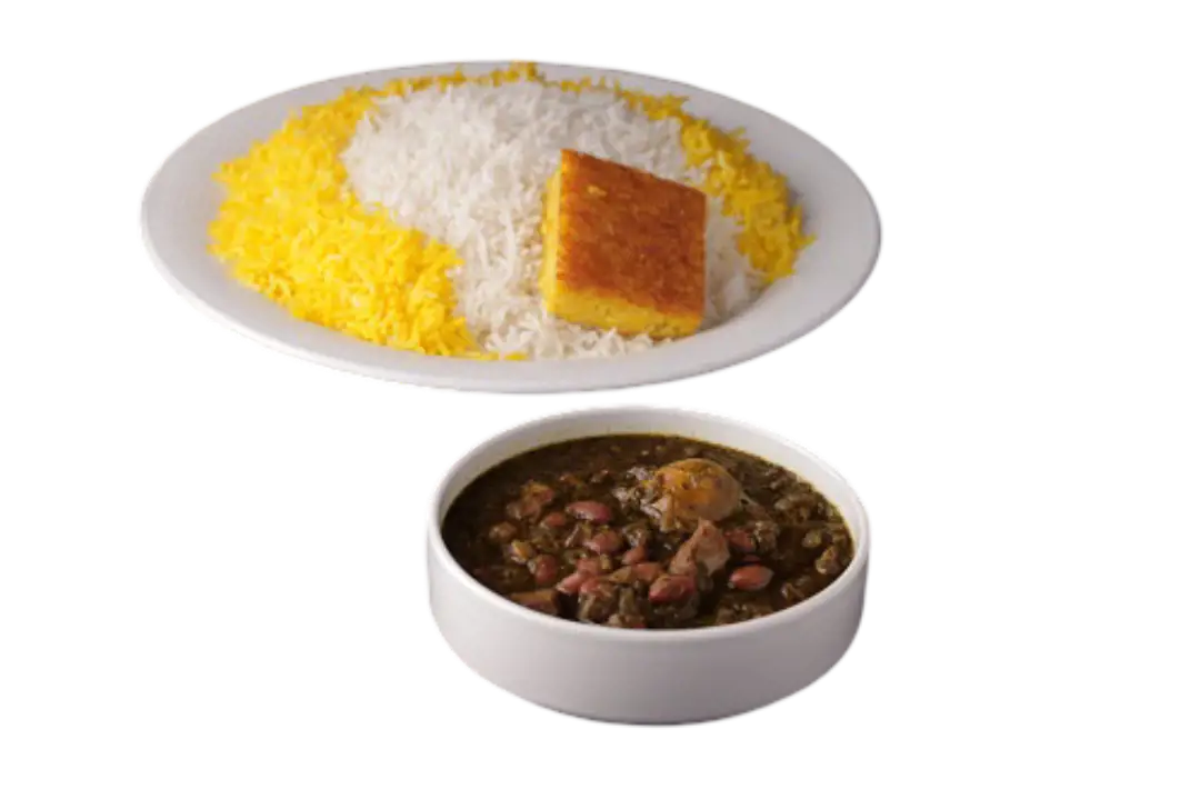 چلو خورش قرمه سبزی