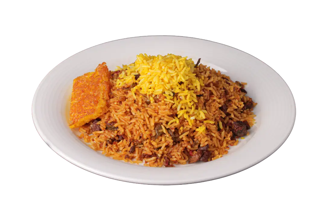 لوبیا پلو با گوشت